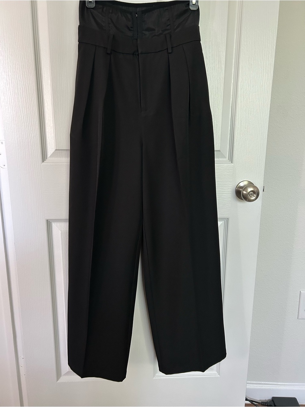 Commense High-Waist Wide Leg Black Trousers (NEVER WORN) - Picture 2 of 8